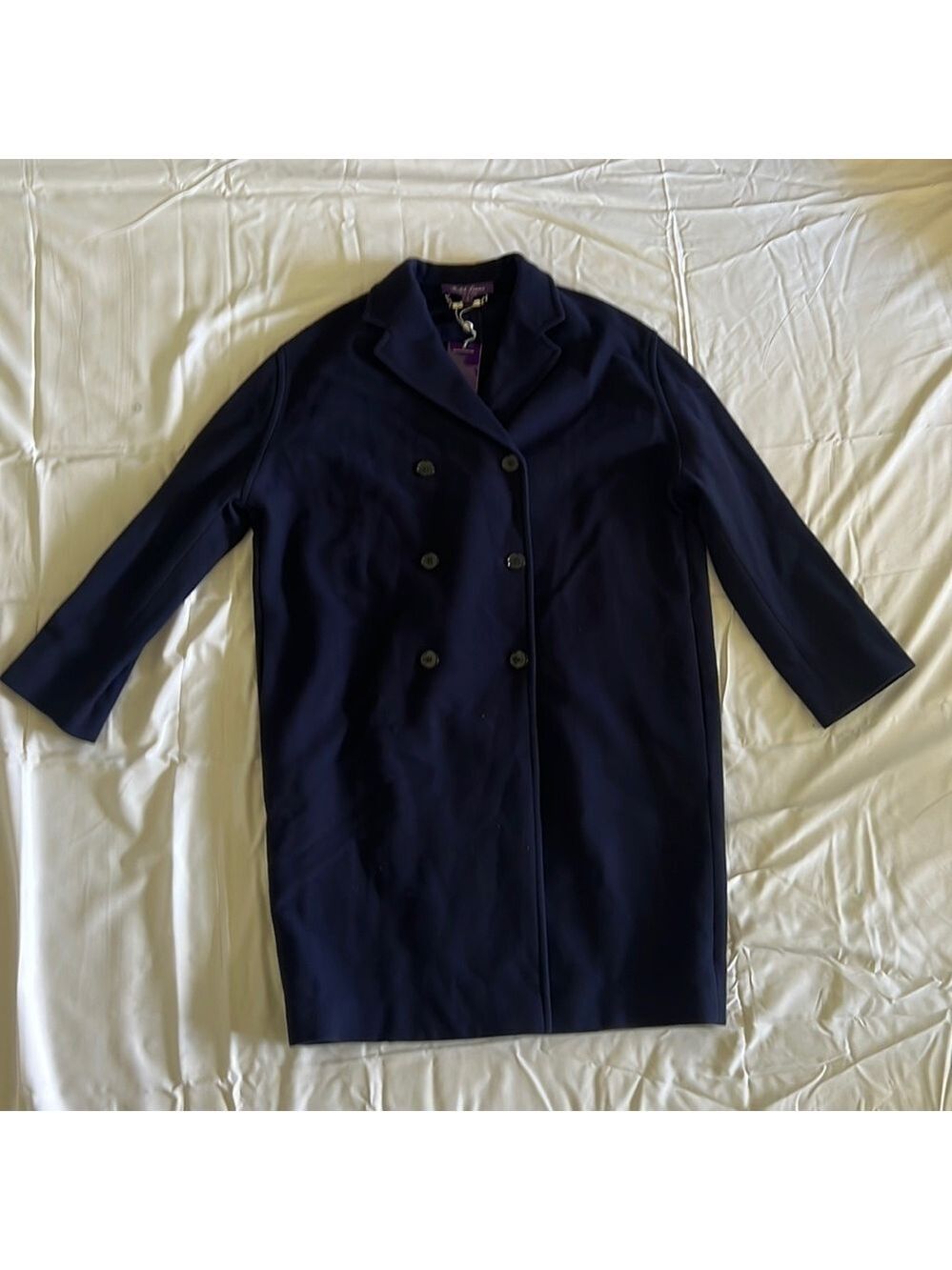 Ralph Lauren Purple Label Womens Wool Trenchcoat